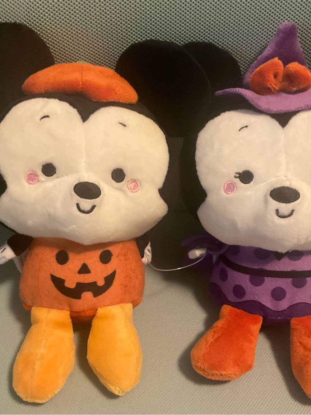 Hallmark Better Together Halloween Mickey Mouse Minnie Plush Pair New